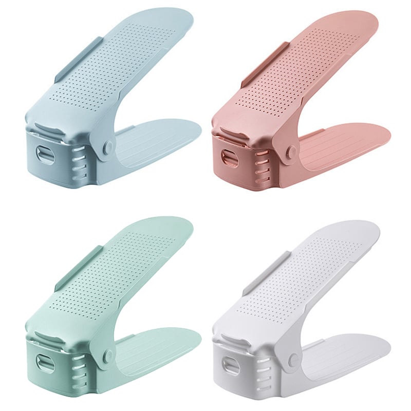 Double Layer Shoe Rack Organizer – Space-Saving, Anti-Slip, Adjustable | Fits All Shoe Types (Green/Blue/Pink)