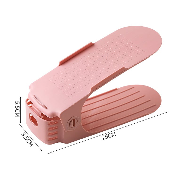 Double Layer Shoe Rack Organizer – Space-Saving, Anti-Slip, Adjustable | Fits All Shoe Types (Green/Blue/Pink)