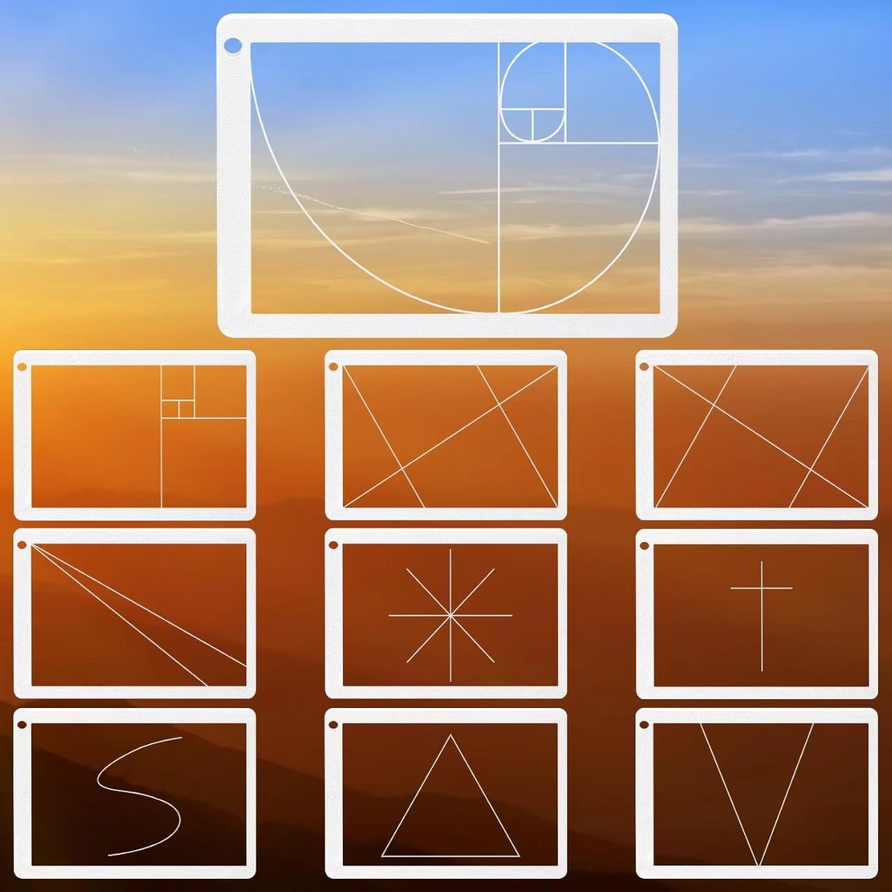 Golden Ratio/Fibonacci Composition View Finder📷