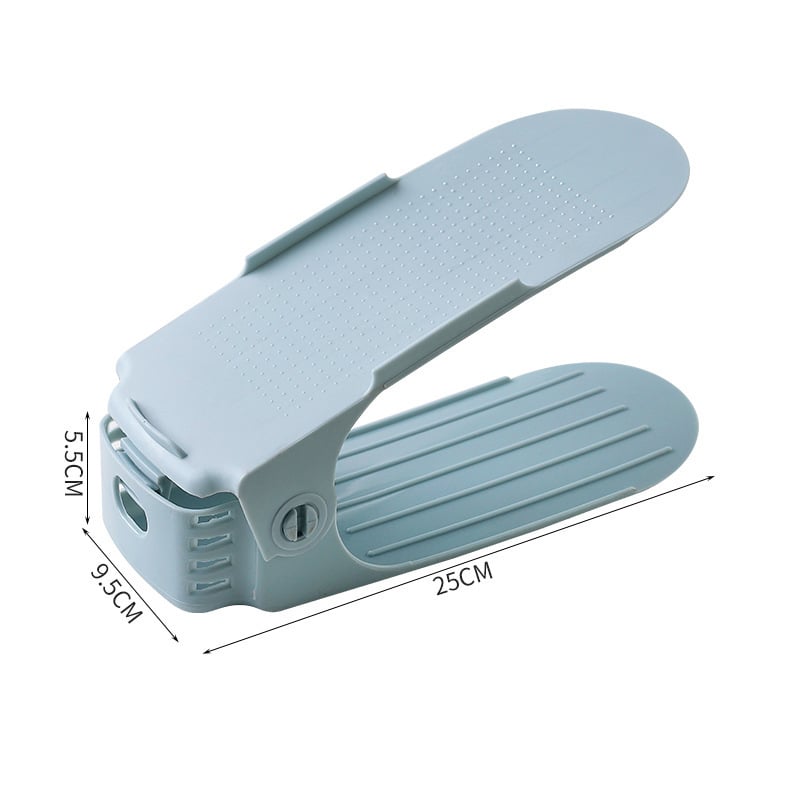 Double Layer Shoe Rack Organizer – Space-Saving, Anti-Slip, Adjustable | Fits All Shoe Types (Green/Blue/Pink)